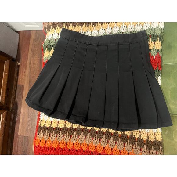J. Galt Womens Black Preppy Academia Tennis Pleated Mini Skirt Medium Tenniscore - Picture 4 of 6